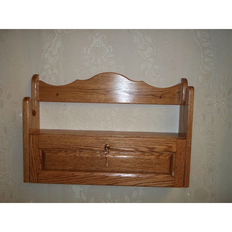 handmade 1 Gun Rack with Locking Storage Compartment ~ Golden