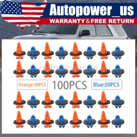 Soillar 100pcs Fender Flare Retainer Clips For Toyota Tacoma 4Runner Sequoia FJ Cruiser