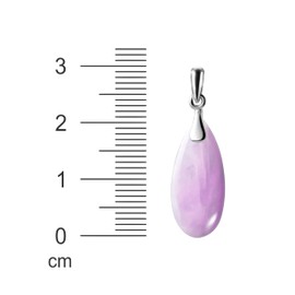 Franki Baker Sterling Silver Natural Pink Kunzite Pendant Necklace. Gemstone Grade AA. Chain length: 50cm