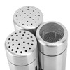 3Pcs Salt and Pepper Shakers Set Stainless Steel 3 Sizes