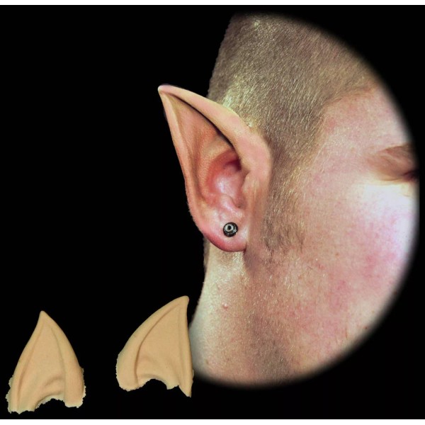 stagefrights 2 Long Elven Elf Ears Halloween Foam Latex Ear