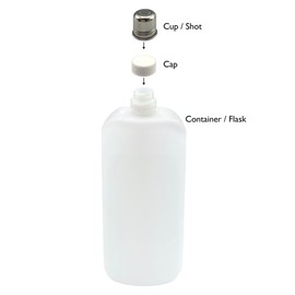 Plastic Travel Flask 26 oz, Set of 2