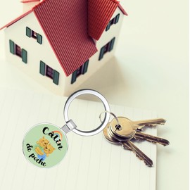 Lucky Keyring Long Distance Inspirational Gift for Girls Sister Girlfriend Birthday Gift for Women Coworkers Green 38, Green