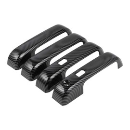 REPAIROCK 4pcs Exterior Door Handle Cover Car Door Handle Protector for Ford F-150 2015-2020 Car Door Handle Protector with Keypad ABS Carbon Fiber Pattern Black