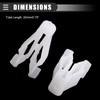 Motoforti Universal Car Trim Instrument Panel Dashboard Plastic Fastener,Plastic,White,20Pcs