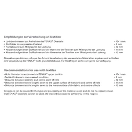 New Marine TENAX Pack of 5 Tops, Large + 4.2 x 16 mm Tapping Screws + Key