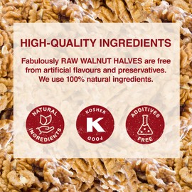 Tropgo Walnuts Halves - 300g - Raw Jumbo Walnuts - Natural Sprouted Walnut - Packed Fresh Premium Quality Nuts - Healthy for the Heart, High in Fibre & Minerals - Perfect for Snacking