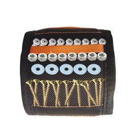 Magnetic Wristband with 15 Strong Magnets for Holding Screws Nails Drill Bits Cool Gadgets Tool Belts Fits All Wrist Weird Birthday for Dad Men Husband Boyfriend Him Engineering