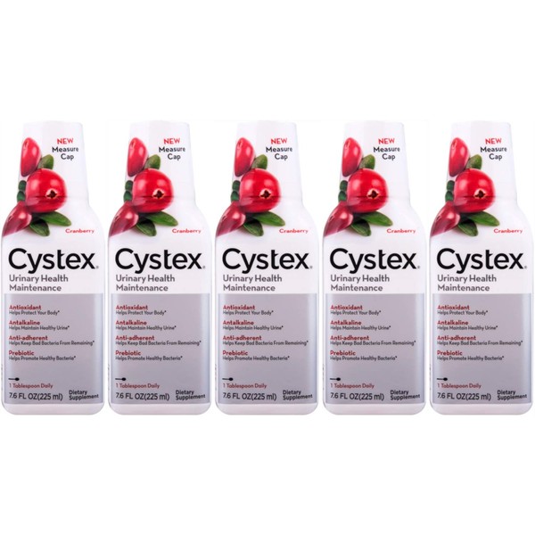 Cystex Liquid Cranberry Complex Supplement - 7.6 oz. (5 Pack)