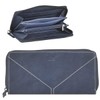 Greenburry Tumble Nappa Leather Wallet 20 cm, navy blue, Elegant