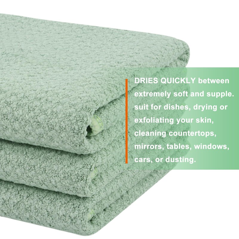 VIVOTE 3 Pack Microfibre Tea Towels Thick Tea Towels for