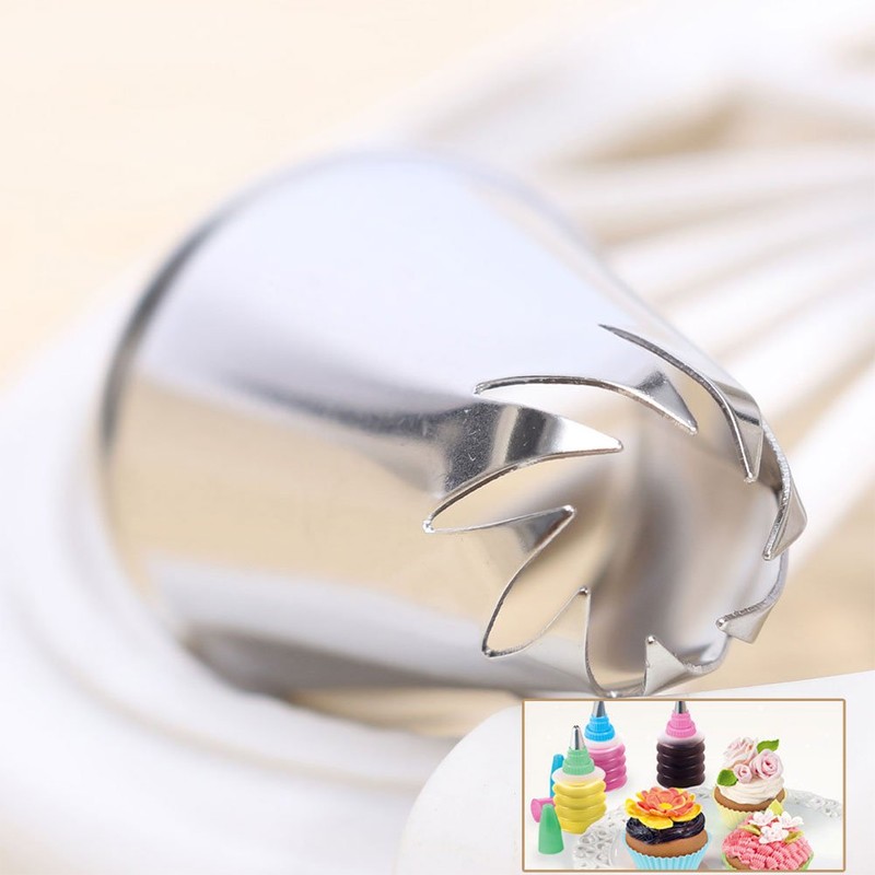 BELTI Stainless Steel Eight Teeth Drop Rose Flower Icing Piping