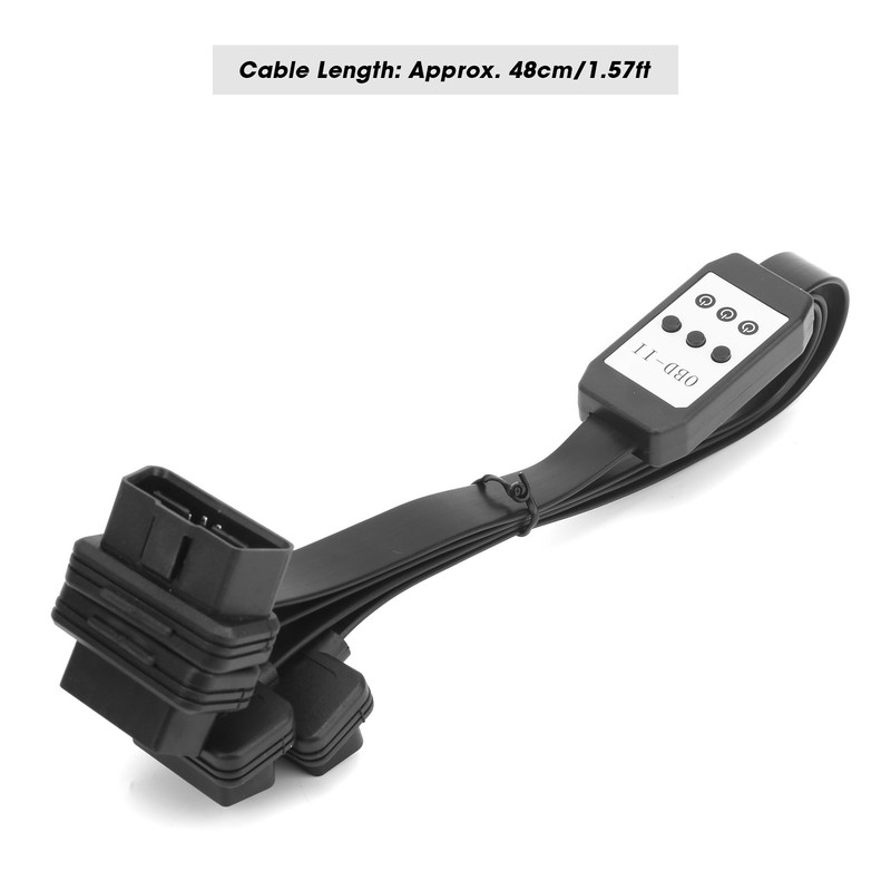 1 to 3 OBD2 Extension Cable Splitter 1.57ft 16Pin Connector