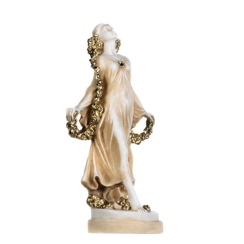 BeautifulGreekStatues FLORA Goddess Golden Maiden of Blossoms Flowers Molded Marble