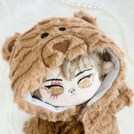 Soft Plush Kigurumi for Stuffed Animals, 7.9 inches (20 cm), Bear, Brown, g.triger Gee Trigger, Sewing