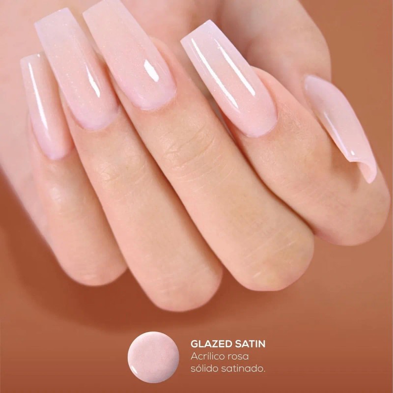 Set Glazed Nude Polvo Acrilico Uñas 14g By Organic Nails