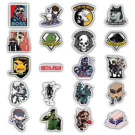 20 Pcs Stickers Packs Metal Aesthetic Gear Vinyl Solid Decal Colorful Sticker Waterproof for Water Bottle Laptop Computer Luggage Phone Car Skateboard Bumper, White, 8.5'' x 11''
