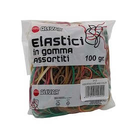 Alevar 100g Pack of 100g Rubber Bands for Office - Assorted Sizes and Colours