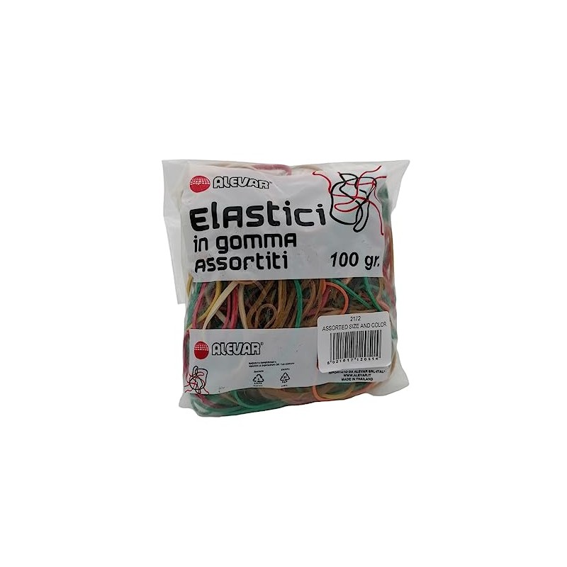 Alevar 100g Pack of 100g Rubber Bands for Office -