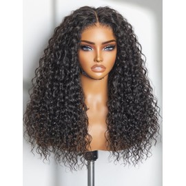 LUVME HAIR Water Wave 5X5 Deep Wave Lace Front Wigs Human Hair Curly Hair glueless wigs human hair pre plucked pre cut long black wig lace closure wigs frontal wigs human hair