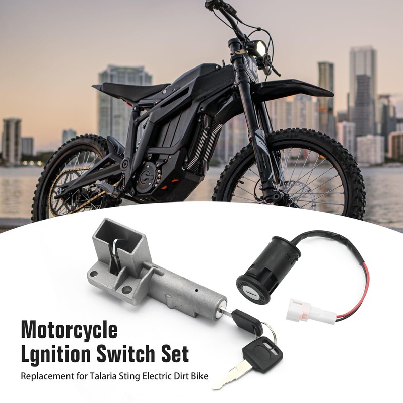 JUUDDENPARTS Motorcycle Key Ignition Starter Switch Set, Robust Key Ignition