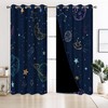 Kzzfqxb Outer Space Galaxy Blackout Curtains Boys Kids Cartoon Universe