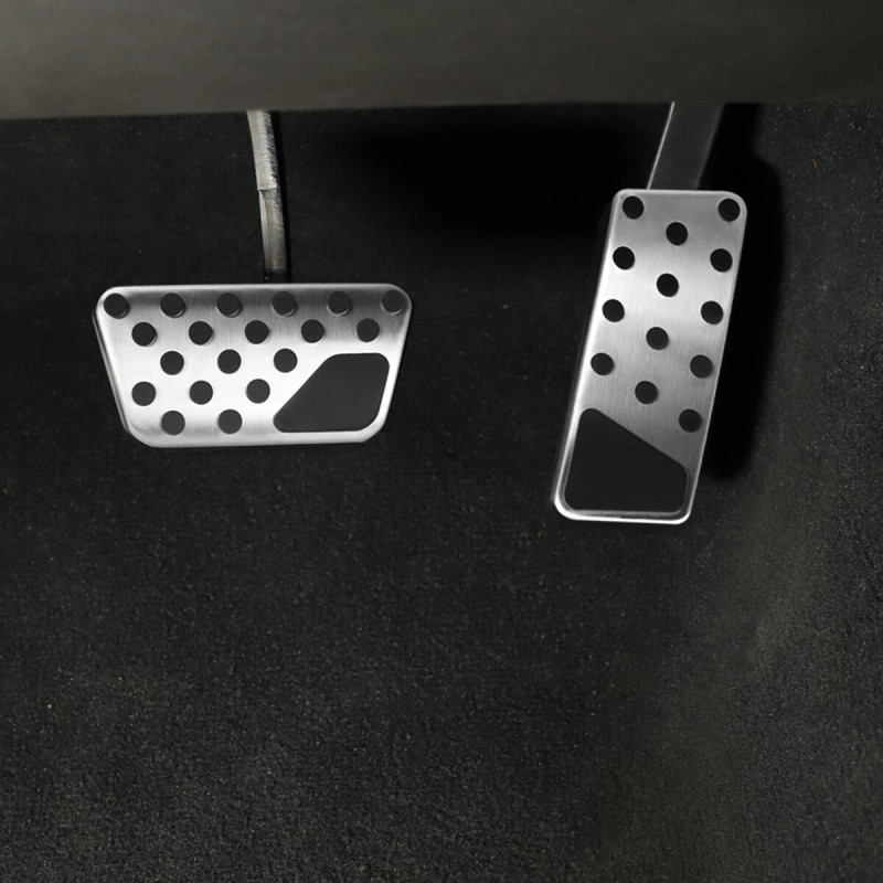 SHENKENUO Silver No Drilling Gas Brake Foot Pedal Cover AT