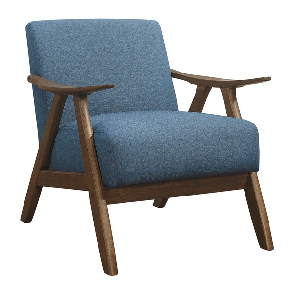 Lexicon Elle Accent Chair, For Relaxing, Arm Rest, Wood, Blue