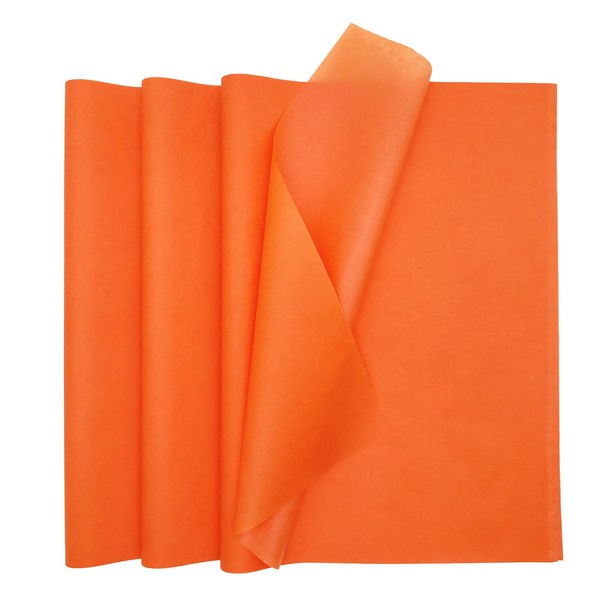 MORAINJAY 60 Sheets Orange Packing Tissue Paper,20"x27.5" Orange Tissue Paper