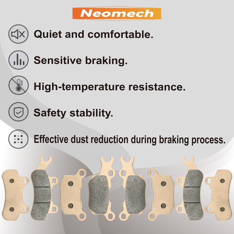 Neomech Front and Rear Sintered Brake Pads for Can Am