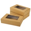 KEYIDO 20 Pack Kraft Cookie Boxes with Window, 8.5”×5.5”×2” Sweet