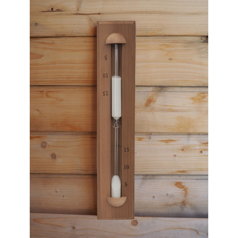 HSE Deluxe Cedar Wall-Mounted Rotating Sauna Sand Timer (15 Minutes,