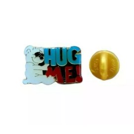 PWII Vintage 1990 Hug Me Cool Teddy Bear Kids Enamel Clutch Hat Fashion style Pin NEW