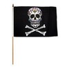 One Dozen Pirate Sugar Skull 12x18in Stick Flags.