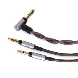 6N Monocrystalline Copper MDR-Z7 MDR-Z1R Compatible Re-Cable 4.4mm Balance (5 Poles) to 3.5mm Mini Plugs (3 Poles) x 2 Vivabo DENON D7100 D7200 D600 Headphone Cable