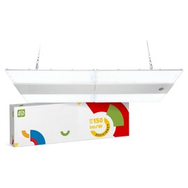 ASD LED Linear High Bay Light Fixture, Commercial Shop Lighting | Dimmable, Power Adjustable, DLC Premium, UL Listed | 500W 75000LM 5000K 100-277V | Warehouse, Garage, Workshop Lamp | White