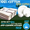 Towelogy® 5 Pack Cotton Dish Cloths Waffle Weave White Super