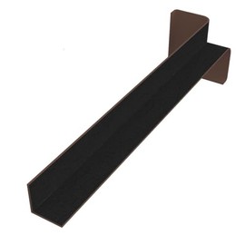 90 Degree Internal Fasica Corner Black Ash Woodgrain
