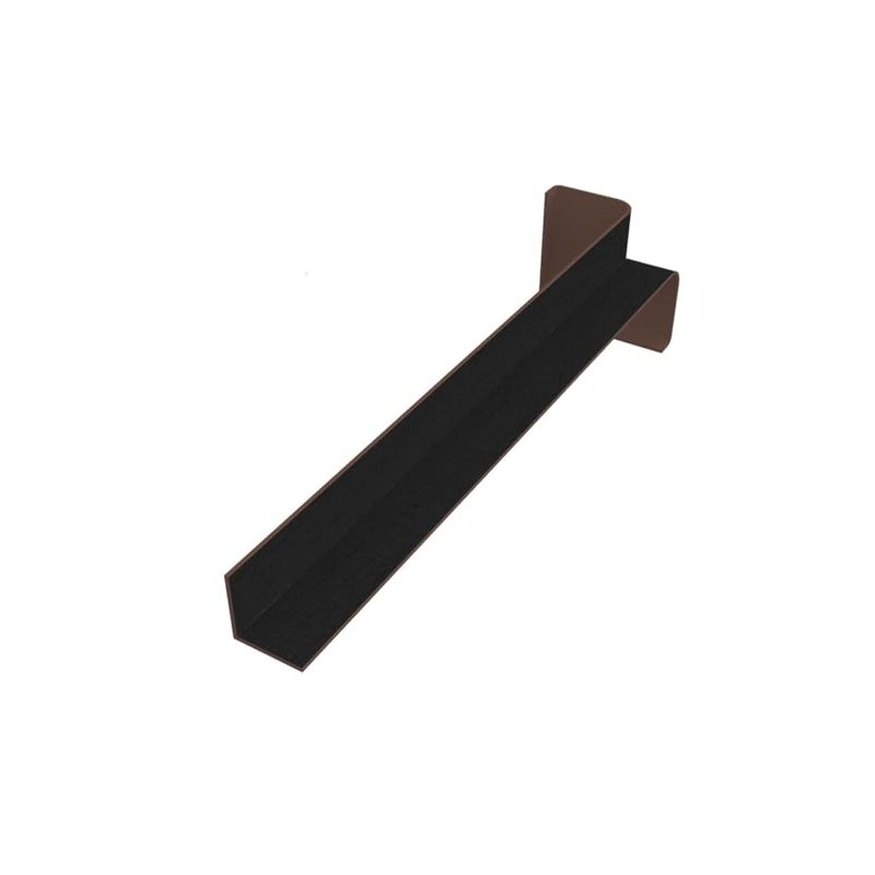 90 Degree Internal Fasica Corner Black Ash Woodgrain