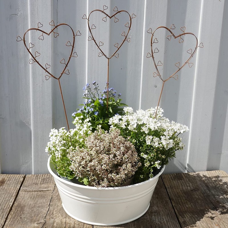 Storm's Gartenzaubereien Decorative Garden Stake Hearts Set of 3 for
