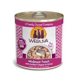 Weruva Classic Cat Food, Mideast Feast with Grilled Tilapia in Gravy, 10oz Can (Pack of 12)