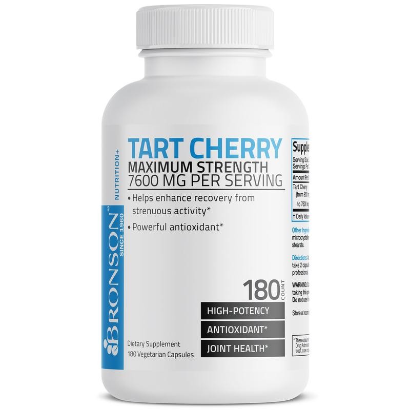 Bronson Tart Cherry Maximum Strength 7600 mg, 180 Vegetarian Capsules