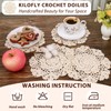 kilofly Crochet Cotton Lace Table Placemats Doilies Value Pack, 4pc,
