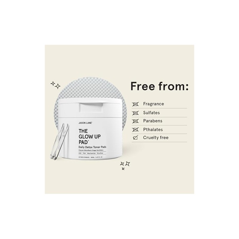 Glow Up Korean Toner Pads for Men (60ct) - Exfoliating