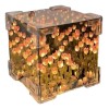 Jextech Cubo Tulipanes Infinito Lámpara Noche Cubo Espejo Romántico