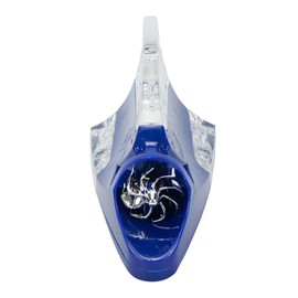 Modengzhe Car Roof Wind Powered LED Light Ornament Shark Fin Antenna Decoration Blue (4-3/4" x 2-1/2" Base)