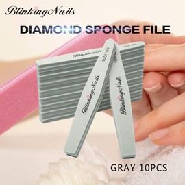 10pcs Nail File Buffers Double Sided Nail Art File Buffers 100/180 Grit Professional Manicure Nail Tool 3 Colors