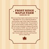 Frost Ridge Maple Farm, Organic Maple Cream, Grade A, One