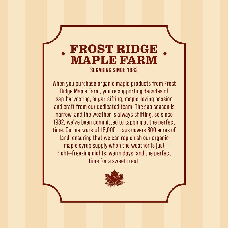 Frost Ridge Maple Farm, Organic Maple Cream, Grade A, One