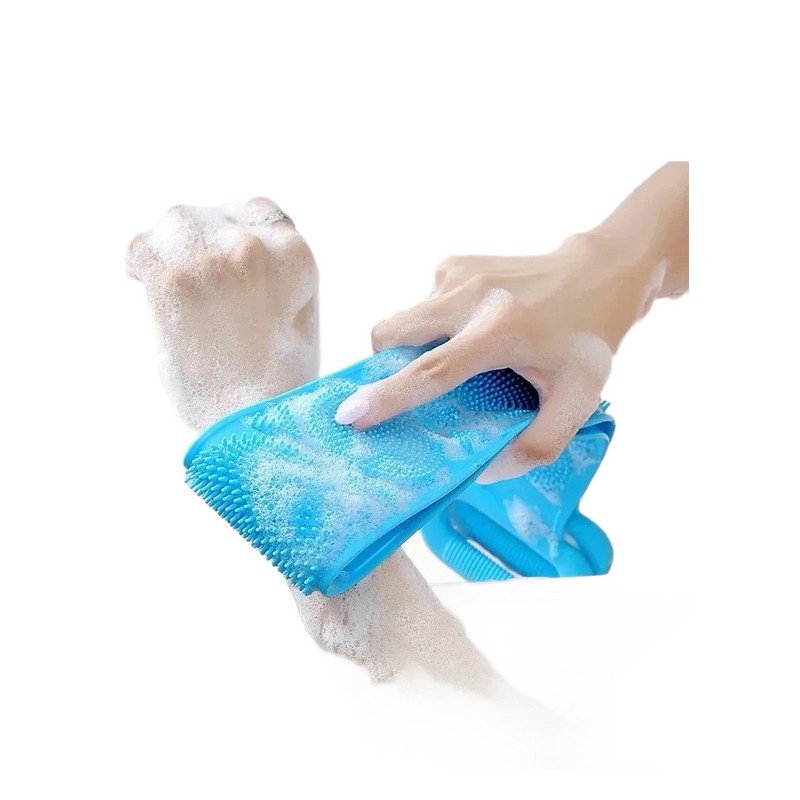 Silicone Back Scrubber Belt for Showering – Double-Ended Body Cleaning